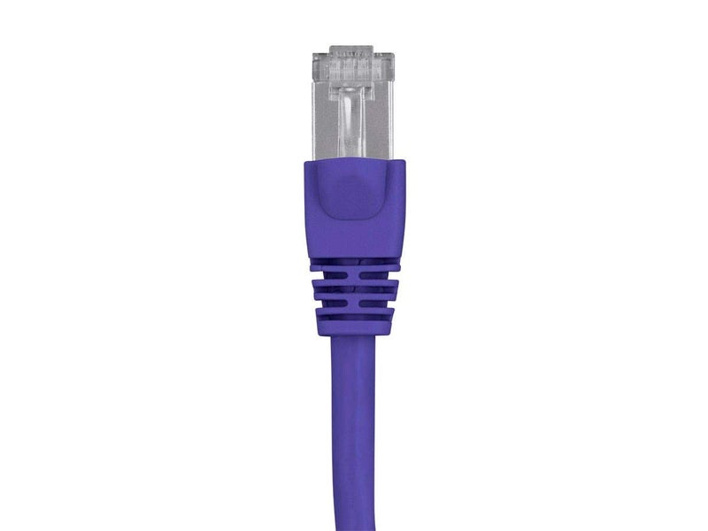 Monoprice Cat6A 5ft Purple Patch Cable Double Shielded (S/FTP) 26AWG 10G Pure Bare Copper Snagless RJ45 Fullboot Series Ethernet Cable - Image 2